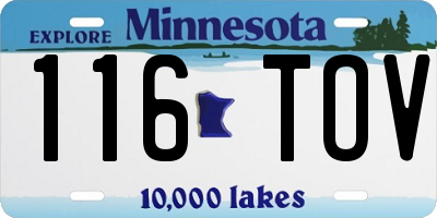 MN license plate 116TOV