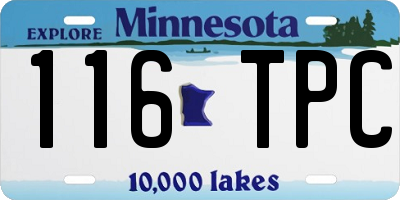 MN license plate 116TPC