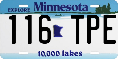 MN license plate 116TPE