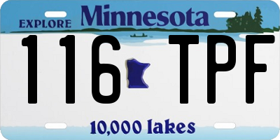 MN license plate 116TPF