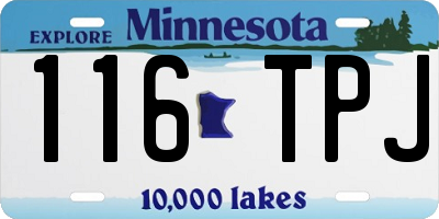 MN license plate 116TPJ