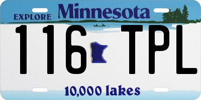 MN license plate 116TPL