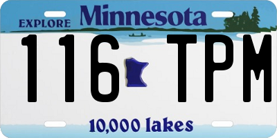 MN license plate 116TPM