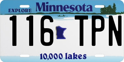 MN license plate 116TPN