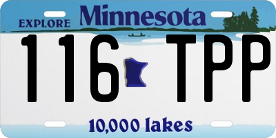 MN license plate 116TPP
