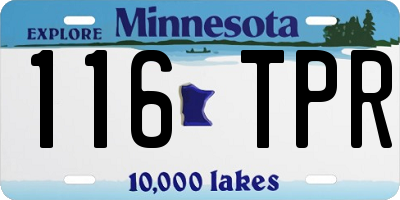MN license plate 116TPR