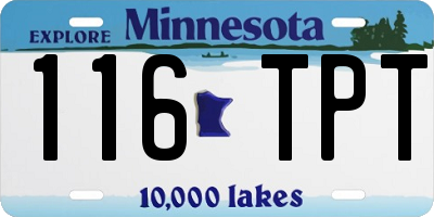 MN license plate 116TPT