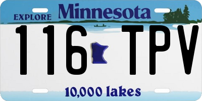 MN license plate 116TPV