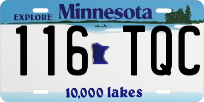 MN license plate 116TQC