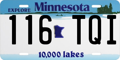 MN license plate 116TQI