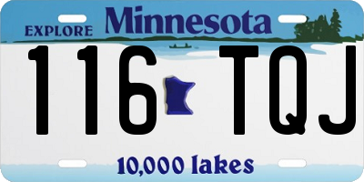 MN license plate 116TQJ