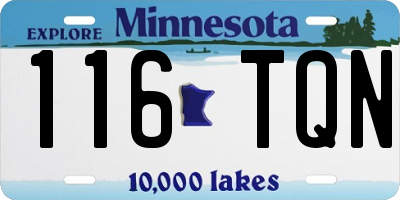 MN license plate 116TQN
