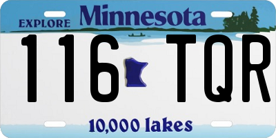MN license plate 116TQR