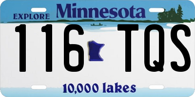MN license plate 116TQS