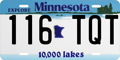 MN license plate 116TQT