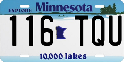 MN license plate 116TQU