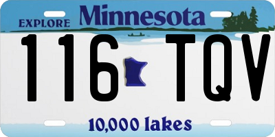 MN license plate 116TQV