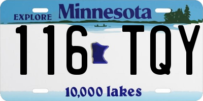MN license plate 116TQY