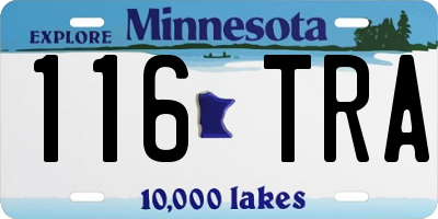 MN license plate 116TRA