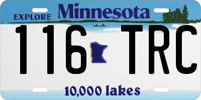MN license plate 116TRC