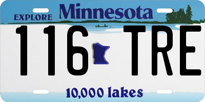 MN license plate 116TRE