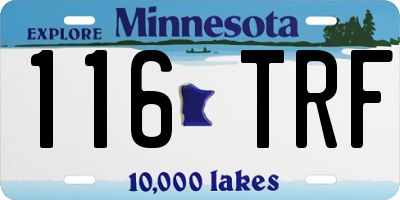 MN license plate 116TRF