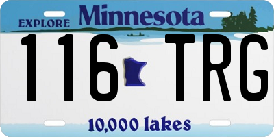 MN license plate 116TRG
