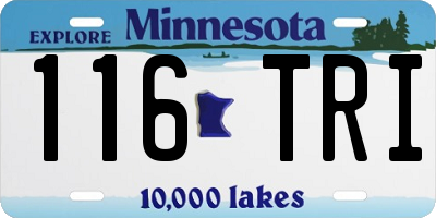 MN license plate 116TRI