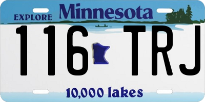 MN license plate 116TRJ