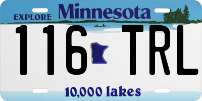 MN license plate 116TRL