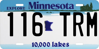 MN license plate 116TRM