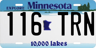 MN license plate 116TRN