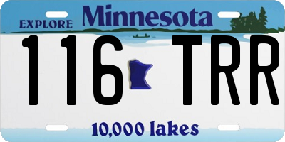 MN license plate 116TRR