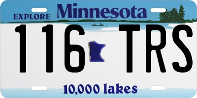 MN license plate 116TRS