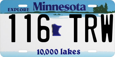 MN license plate 116TRW