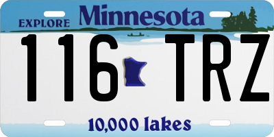 MN license plate 116TRZ