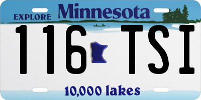 MN license plate 116TSI