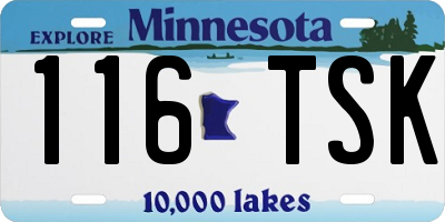 MN license plate 116TSK