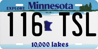 MN license plate 116TSL