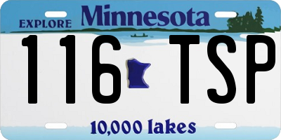 MN license plate 116TSP