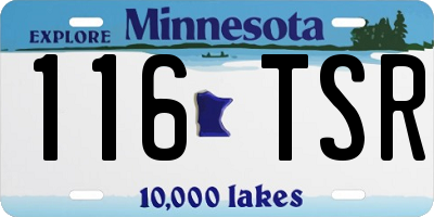 MN license plate 116TSR