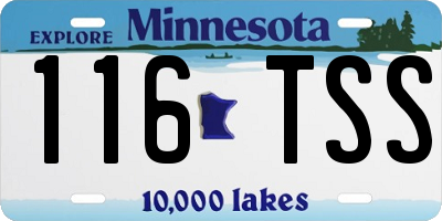 MN license plate 116TSS