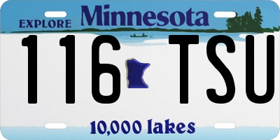 MN license plate 116TSU