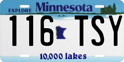 MN license plate 116TSY