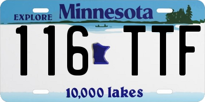 MN license plate 116TTF