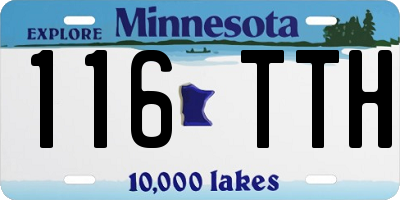 MN license plate 116TTH