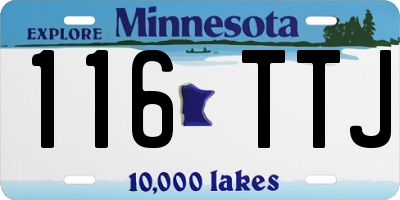 MN license plate 116TTJ