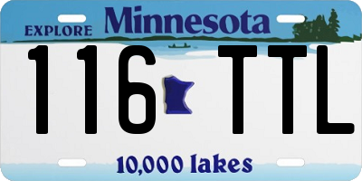 MN license plate 116TTL