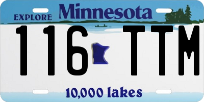 MN license plate 116TTM