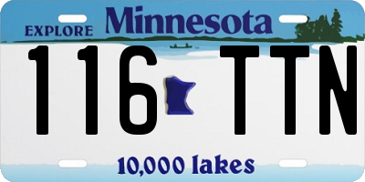 MN license plate 116TTN